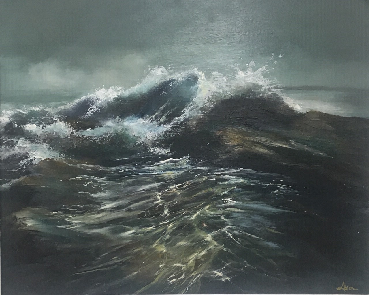 'Storm Wave, Ballast Banks, Troon' by artist Alison Lyon